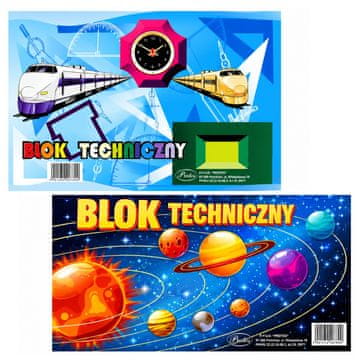 Blok Tehnička mapa A3, bijela, 10 listova, 160g