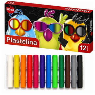 Plastelína Plastelin MONA, 12 boja