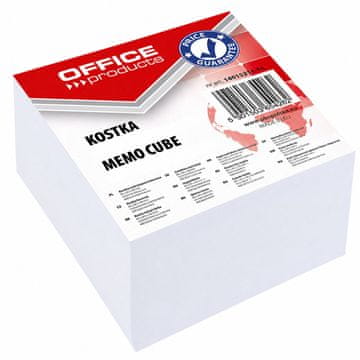 KOSTKA Papirna kocka OFFICE PRODUCTS, neljepljena, 85x85x40mm, bijela