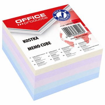KOSTKA Papirna kocka OFFICE PRODUCTS, ljepljena, 85x85x40mm, mix boja