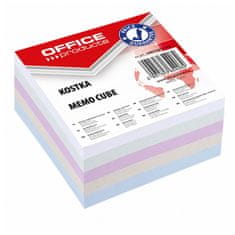 KOSTKA Papirna kocka OFFICE PRODUCTS, neljepljena, 85x85x40mm, mix boja