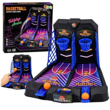 MINI Stolna košarka LEAN TOYS za 2 igrača, dvostruka, s bodovanjem