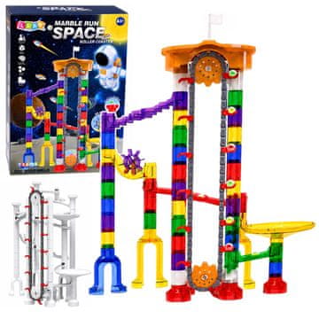 slomart Građevinski komplet LEAN TOYS, svemir, 153 kom., tuneli za kuglice