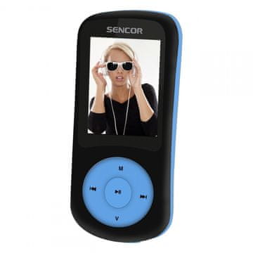 slomart Sencor SFP 5870BBU MP4 player, 8GB, radio, šareni LCD