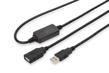 slomart Digitus DA-70835 produžni kabel USB 2.0 A/A, 10m, crni