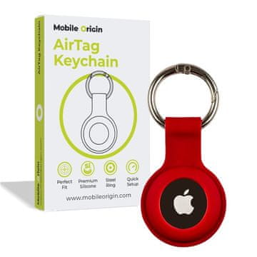 Mobile-origin silikonski privjesak za ključeve za AirTag, crveni (FRL-ATKC-RED)