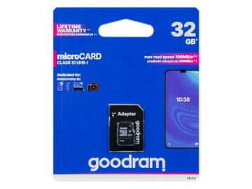 slomart Goodram M1AA-0320R12 microSDHC 32GB Class 10 UHS-I + SD adapter