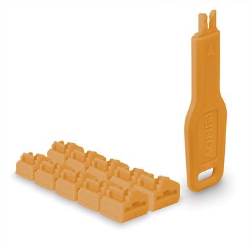 Lindy 47897 RJ-45 blokator porta narančasti ABS (10 kom)