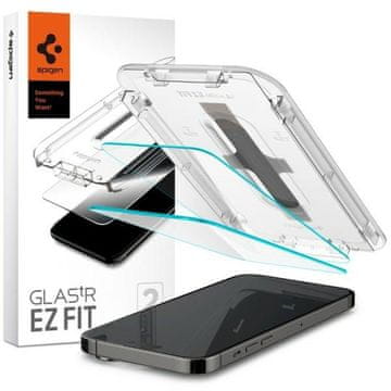 Spigen Kaljeno staklo za iPhone 14 Pro - 9H zaštita, potpuno prekrivanje, 2 kom 0,2 mm