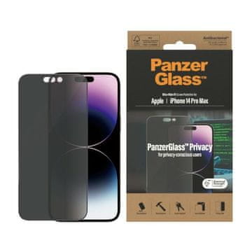 PanzerGlass Kaljeno staklo za iPhone 14 Pro Max Antibakterijsko za privatnost