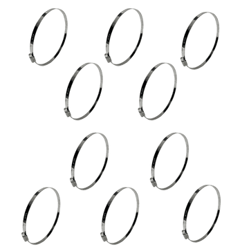Set W2 pužnih stezaljki Ø190-210 mm, širine 12 mm 10 kom - nehrđajući čelik