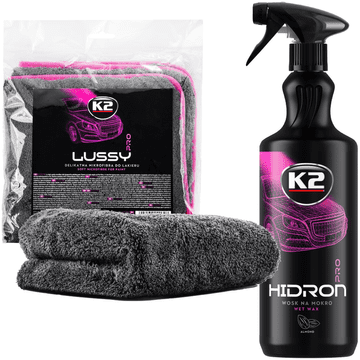 K2 Hidron Pro 1L vosak za mokro i suho čišćenje automobila + K2 Lussy krpa 40x40