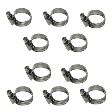 Set W2 pužnih stezaljki Ø16-27 mm, širine 12 mm 10 kom - nehrđajući čelik