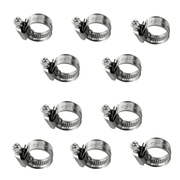 Set pužnih stezaljki W2 Ø12-20 mm, širine 12 mm 10 kom - nehrđajući čelik