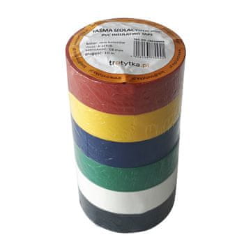 PVC izolacijska traka, 18 mm x 10 m, miks 6 boja