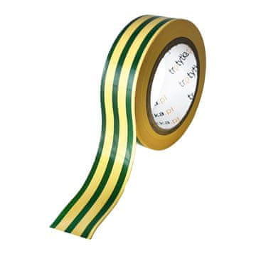 PVC izolacijska traka, 18 mm x 10 m, 1 komad, žuta/zelena