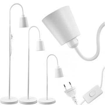 LUMILED Kalso Lumiled E27 LED podna stolna lampa bijela s podešavanjem visine