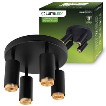 LUMILED Stropna svjetiljka Reflektor 4x GU10 Stropna svjetiljka eligis Crna lumiled