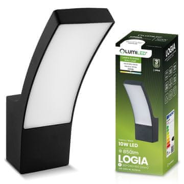 LUMILED LED Fasadna Svjetiljka Vanjska Zidna Crna Vrtna Svijećnjaka 10W 4000K IP54 Logia Lumiled