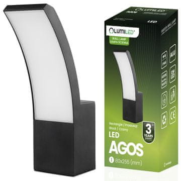 LUMILED Vrtna svjetiljka Vanjska LED fasadna zidna svjetiljka 12W 4000K agos lumiled