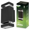 Vrtna svjetiljka Zidna svjetiljka Fasada Gornja donja GU10 Crna Hedera Lumiled