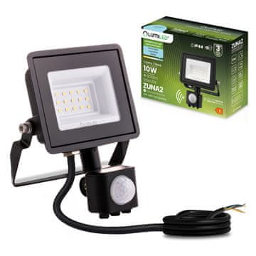 LUMILED ZUNA2 LED reflektor 10W 900lm 6500K IP44 crni senzor pokreta Lumiled