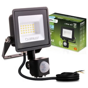 LUMILED ZUNA2 LED reflektor 20W 1800lm 6500K IP44 crni senzor pokreta Lumiled