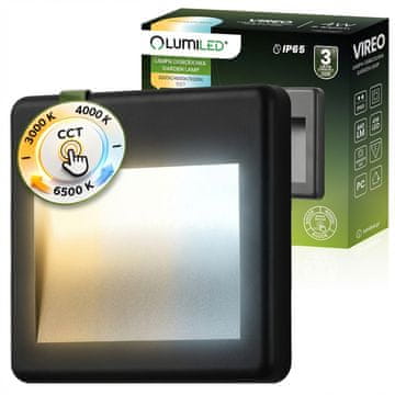 LUMILED Vrtna vanjska svjetiljka za stepenice, fasadna zidna svjetiljka cct 3000-6500K LED 4W IP65 Vireo Lumiled