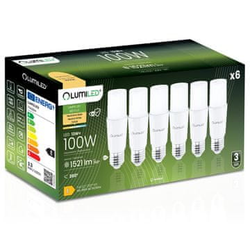 LUMILED 6x LED žarulja E27 cjevasta T45 13W = 100W 1521lm 3000K Topla temperatura 200°