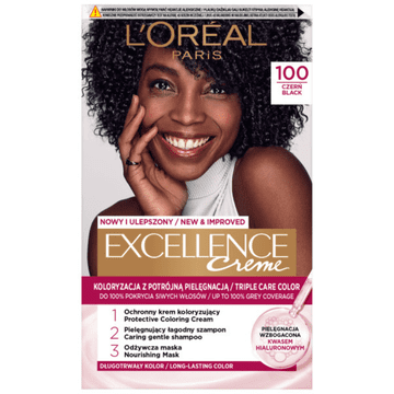 L’Oréal L'Oréal Excellence Creme boja za kosu 100 crna s hijaluronskom kiselinom
