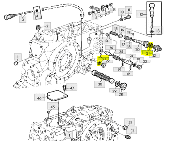 John Deere John Deere 1530 2030 1830 2130 2520 O-prsten kućišta mjenjača R26375