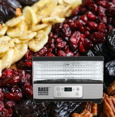 Bass Polska Dehidrator za gljive, voće i povrće od 300 W s podesivim ladicama. Velika komora.