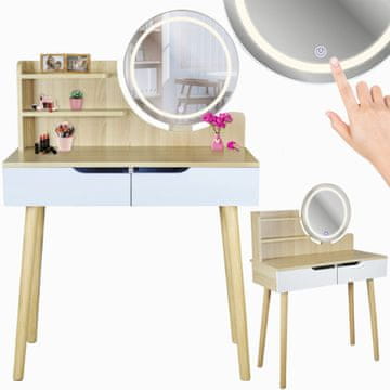 Jumi Skandinavski kozmetički stolić s LED ogledalom SCANDI