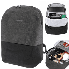 Jumi Crno/sivi urbani putni ruksak za 15,6" laptop, dovoljno prostran za avion