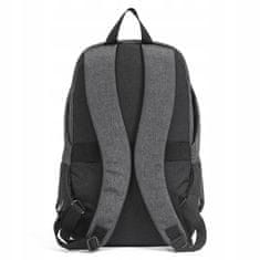 Jumi Crno/sivi urbani putni ruksak za 15,6" laptop, dovoljno prostran za avion