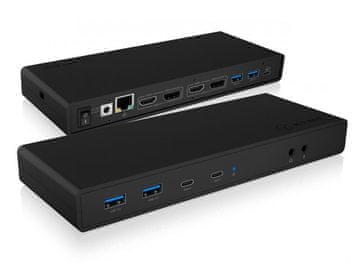 IcyBox IB-DK2245AC USB-C dokovna stanica s dvostrukim video izlazima