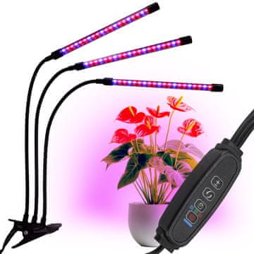 Jumi LED lampa za rast biljaka 60 dioda TIMER 24 W za kućni uzgoj biljaka bez mrežnog adaptera