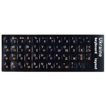 Naljepnice za PC prijenosno računalo tipkovnica QWERTY raspored ukrajinska ćirilica 11x13 mm