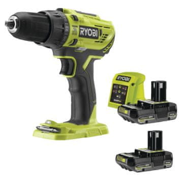 Ryobi R18PD32 Udarna bušilica/odvijač 2x 2,0 Ah RB1820C baterija + RC18115 punjač