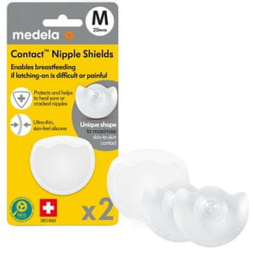 Medela Medela silikonski kontaktni štitnici M 2 kom.