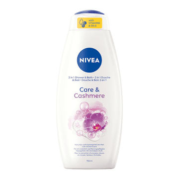 BEIERSDORF Nivea 2-u-1 gel za tuširanje i pjena za kupanje Care & Cashmere 750 ml