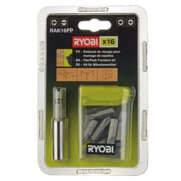 Ryobi set bitova 15 x 25 mm, 1 x 60 mm magnetski držač