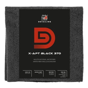 AMTRA MA profesionalno detaljno čišćenje - X-APT crna 370GSM višenamjenska mikrofibra 40x40cm