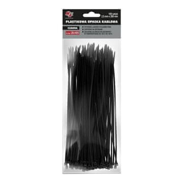 AMTRA MA Profesionalne plastične vezice za kabele - crne 2,5 mm x 200 100 kom