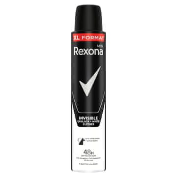 UNILEVER Rexona Men sprej 200 ml nevidljivi crno-bijeli