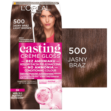 L’Oréal L'Oréal Casting Crème Gloss Boja za kosu bez amonijaka 500 Svijetlosmeđa
