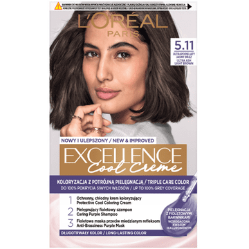 L’Oréal L'Oréal Excellence Col Creme boja za kosu 5.11 Ultra pepeljasto svijetlosmeđa