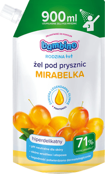 BEIERSDORF Bambino Eco-replenishment gel za tuširanje s mirisom mirabelle šljive 900 ml