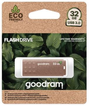 slomart Goodram UME3 Eco Friendly USB stick 32GB, brončana boja