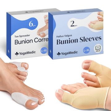 Nikcorp Set za korekciju čukljeva i razdvajanje prstiju YOGAMEDIC, 8 komada